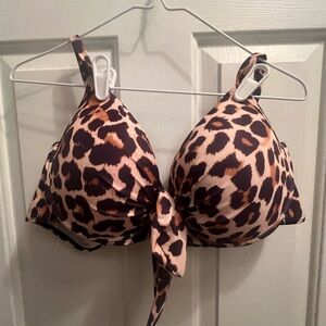 Leopard Print Bikini Top
